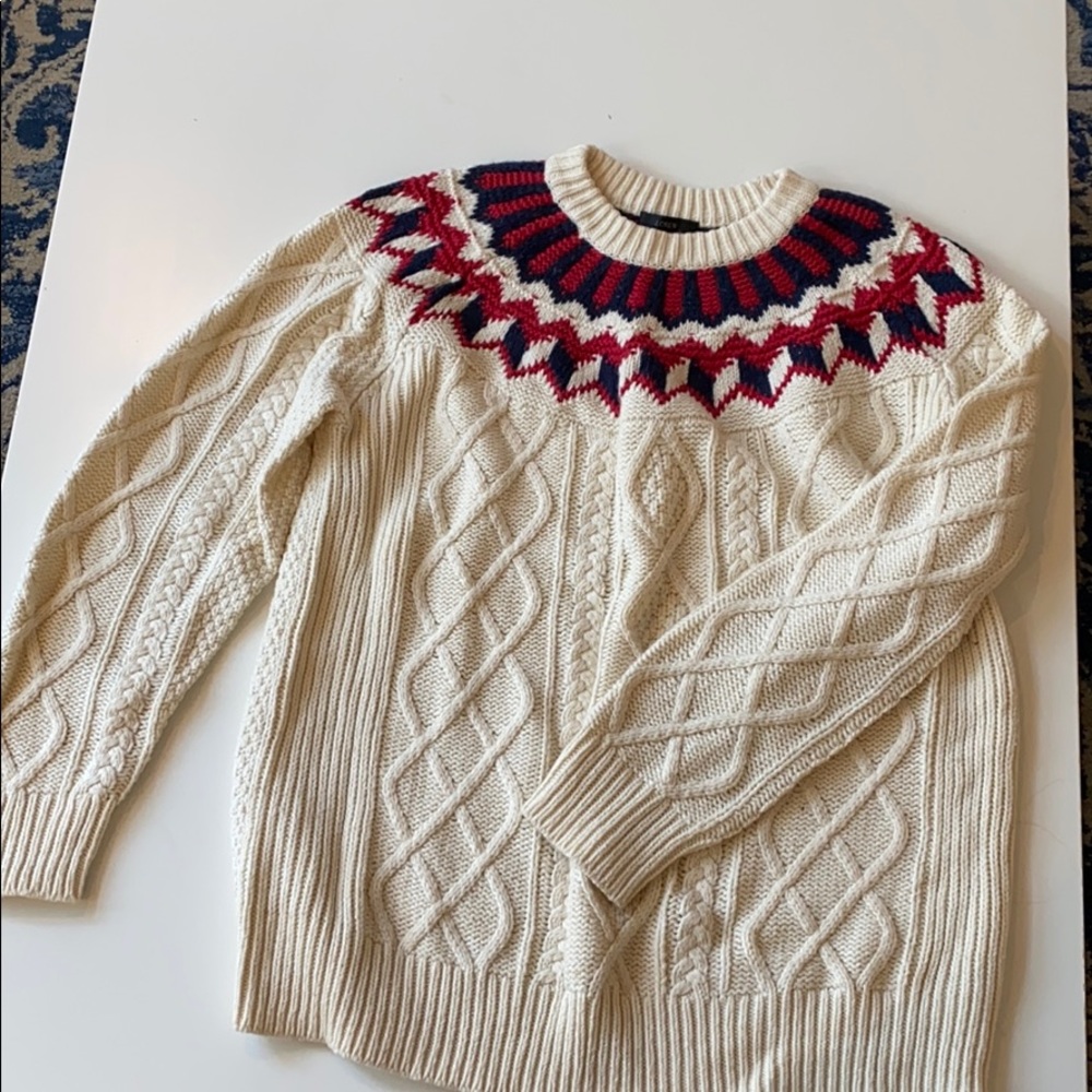 Oversized fair isle sweater
